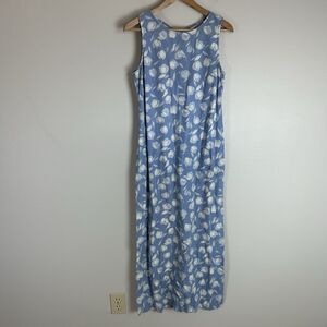 Annex 8 Linen Maxi Dress Peasant Boho Shift Sheath Prairie 90s Vintage Long Boho